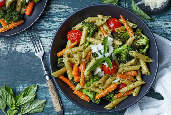 Roasted Vegetable Pesto Penne